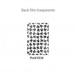 Back film trasparente design teschio vivaci