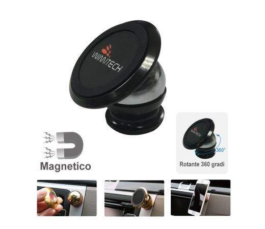 Wimitech Supporto Auto Magnetico Universale per Smartphone,Mp4,Navigatore SAU-19